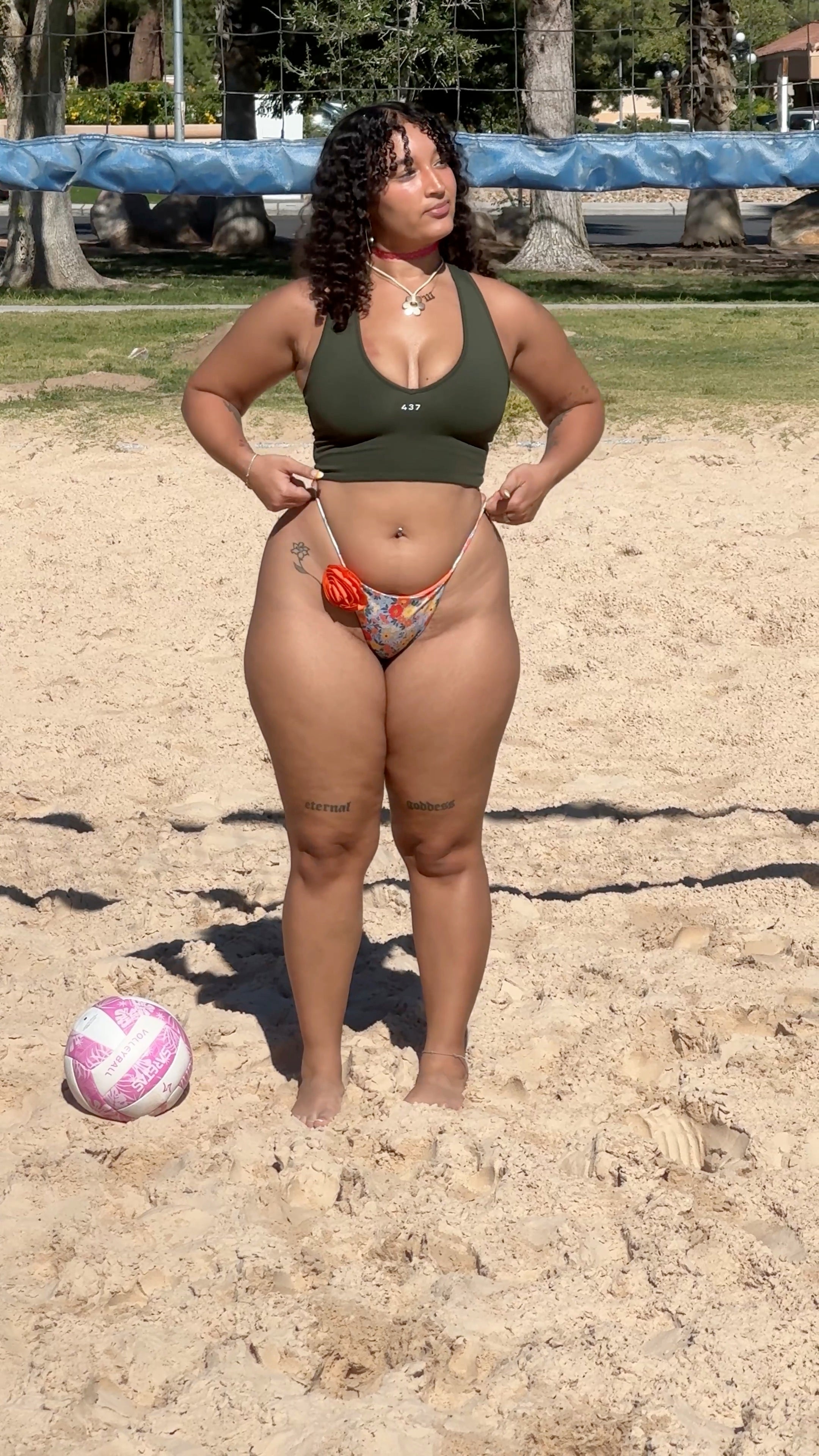 Floral Sunrise Bikini Bottom