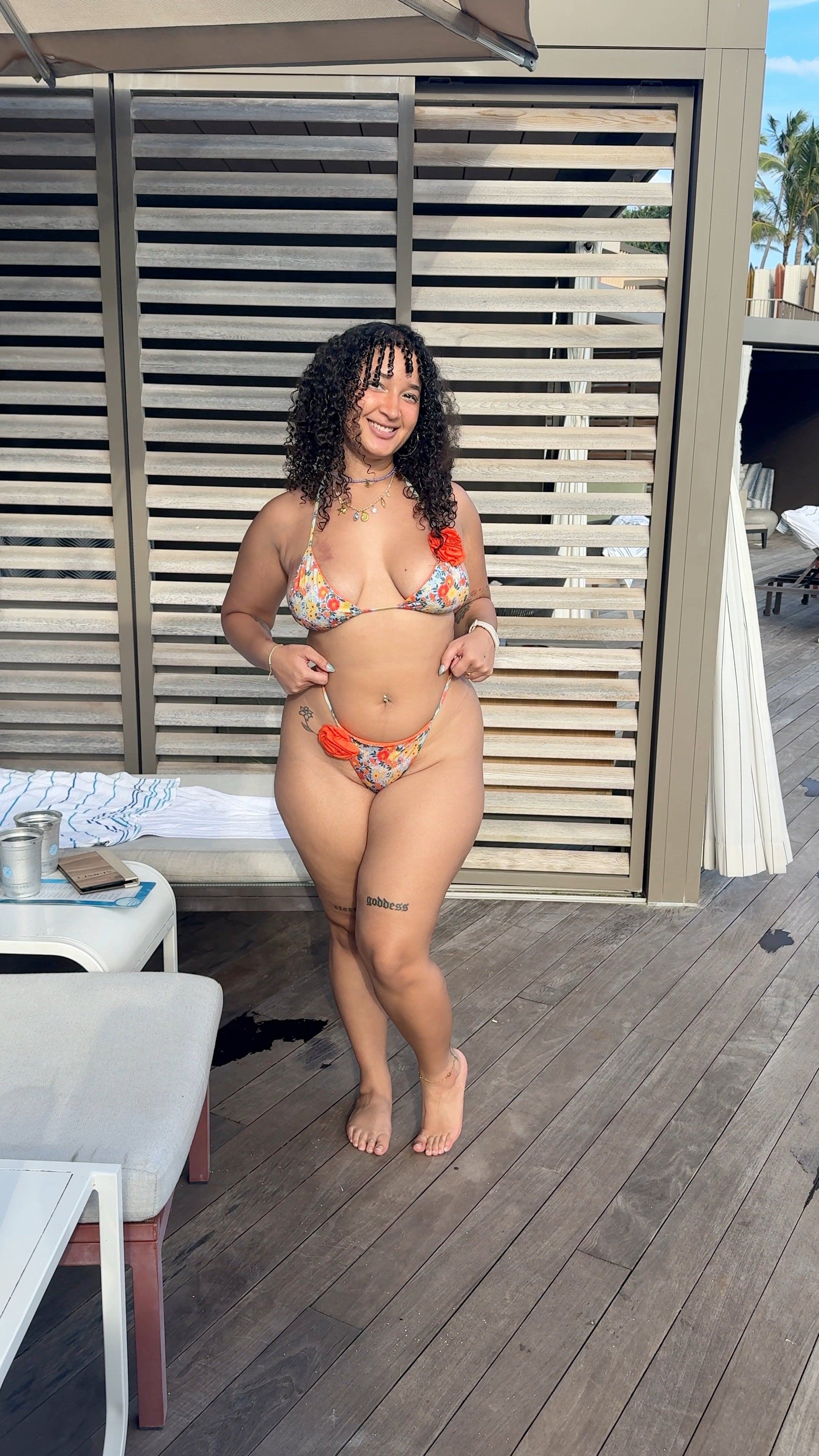 Floral Sunrise Bikini Bottom