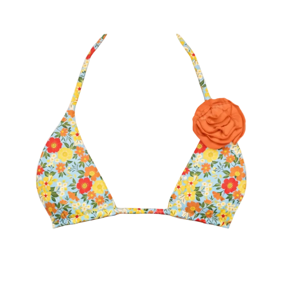 Floral Sunrise Bikini Top