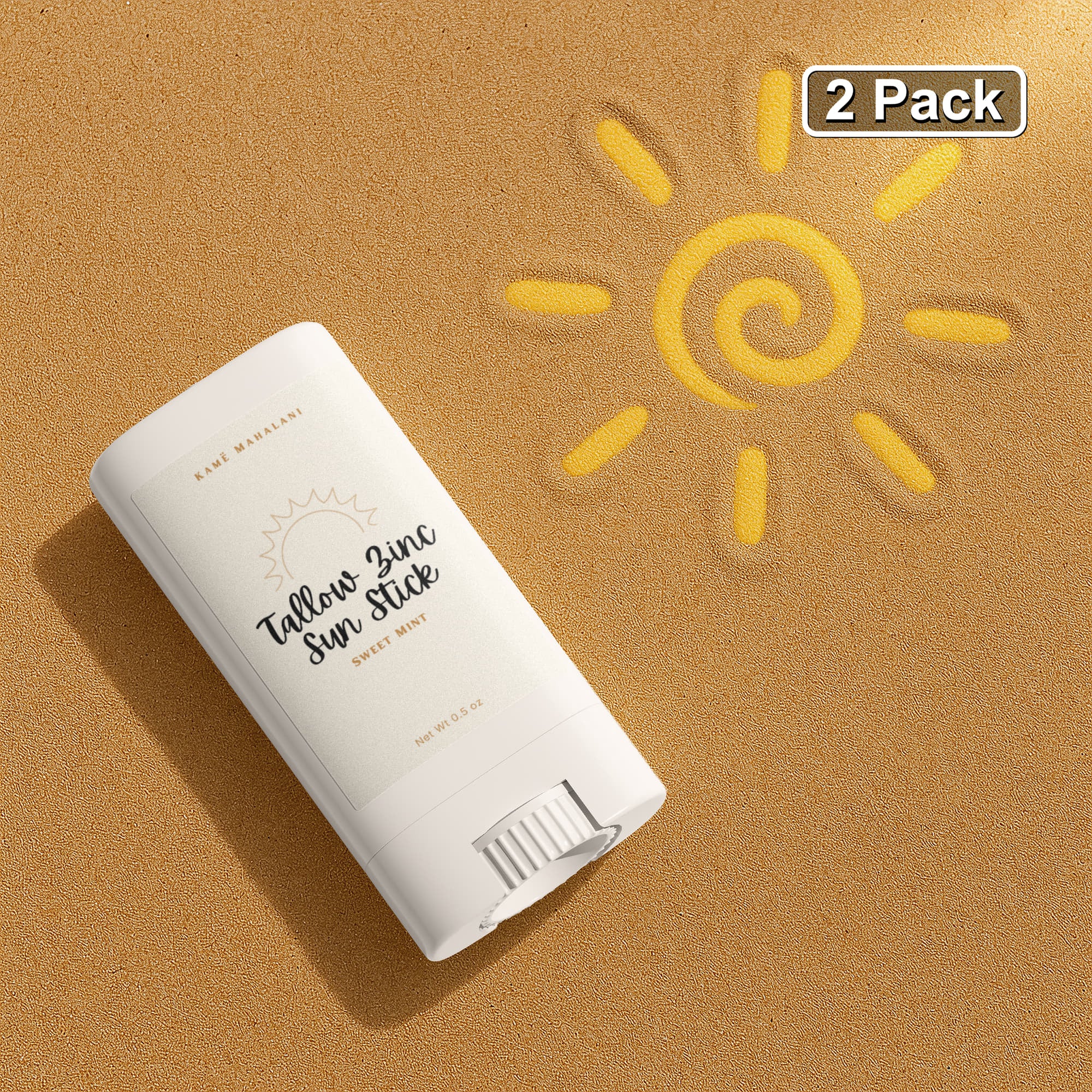 2 Pack Tallow Zinc Sun Stick