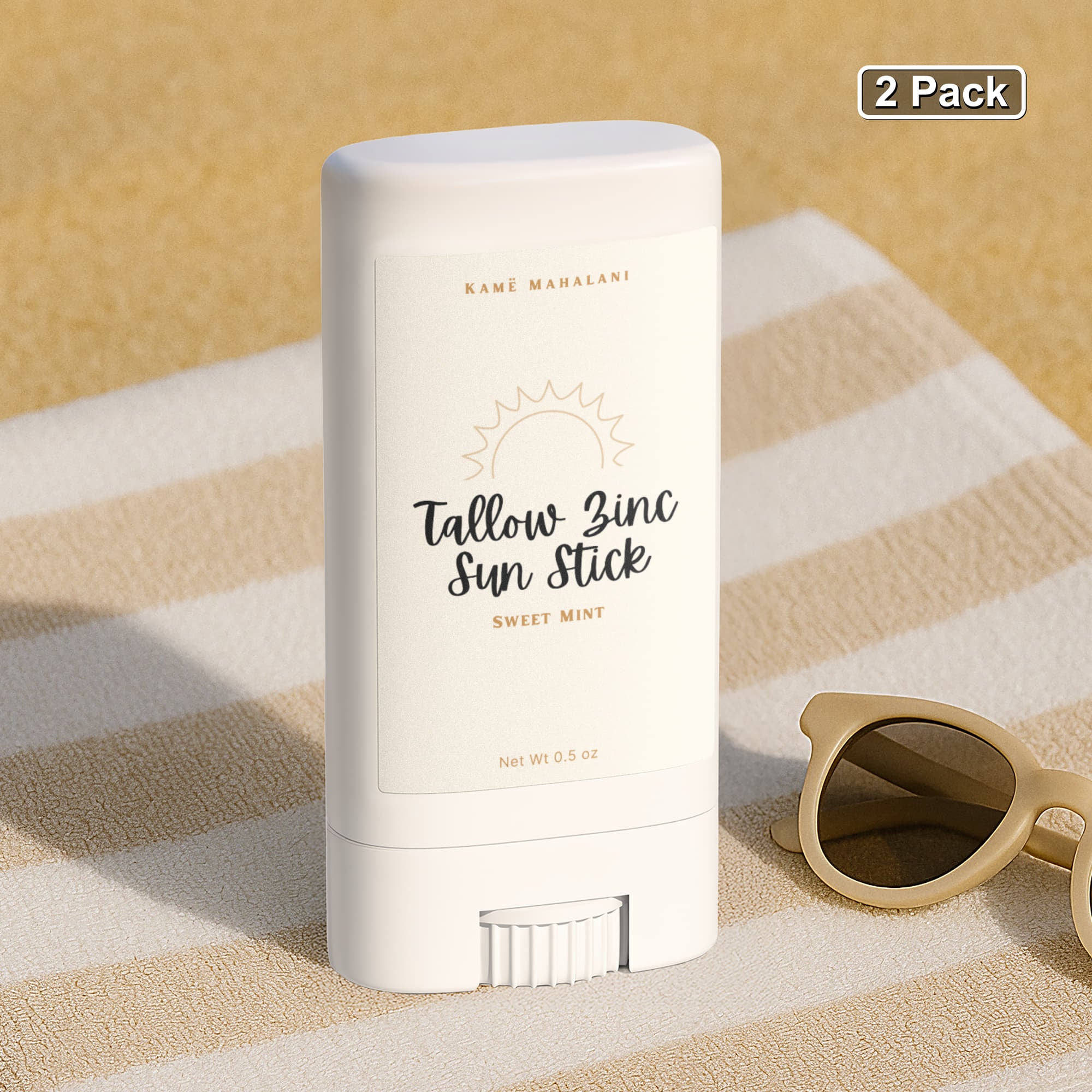 2 Pack Tallow Zinc Sun Stick