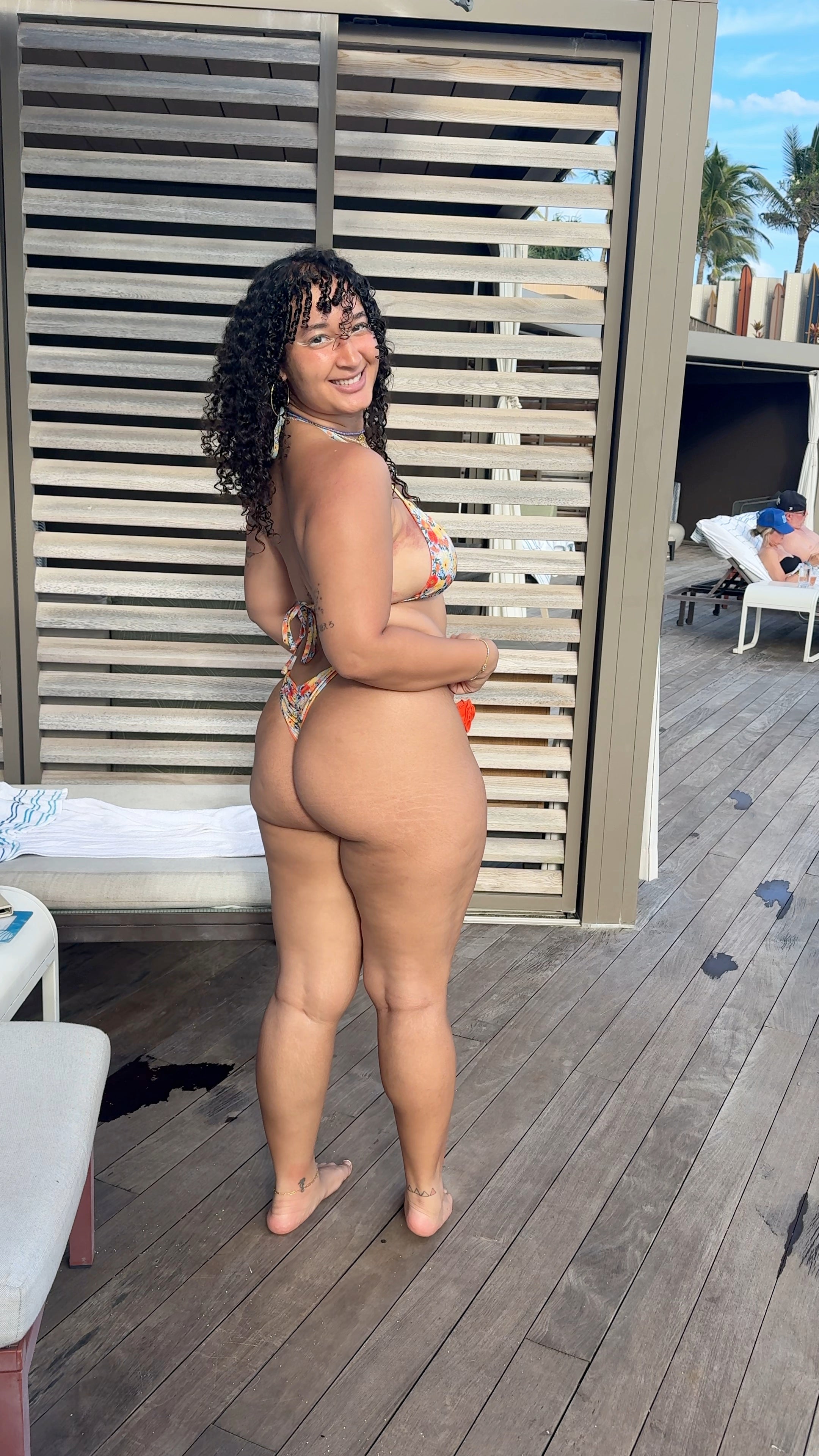 Floral Sunrise Bikini Bottom