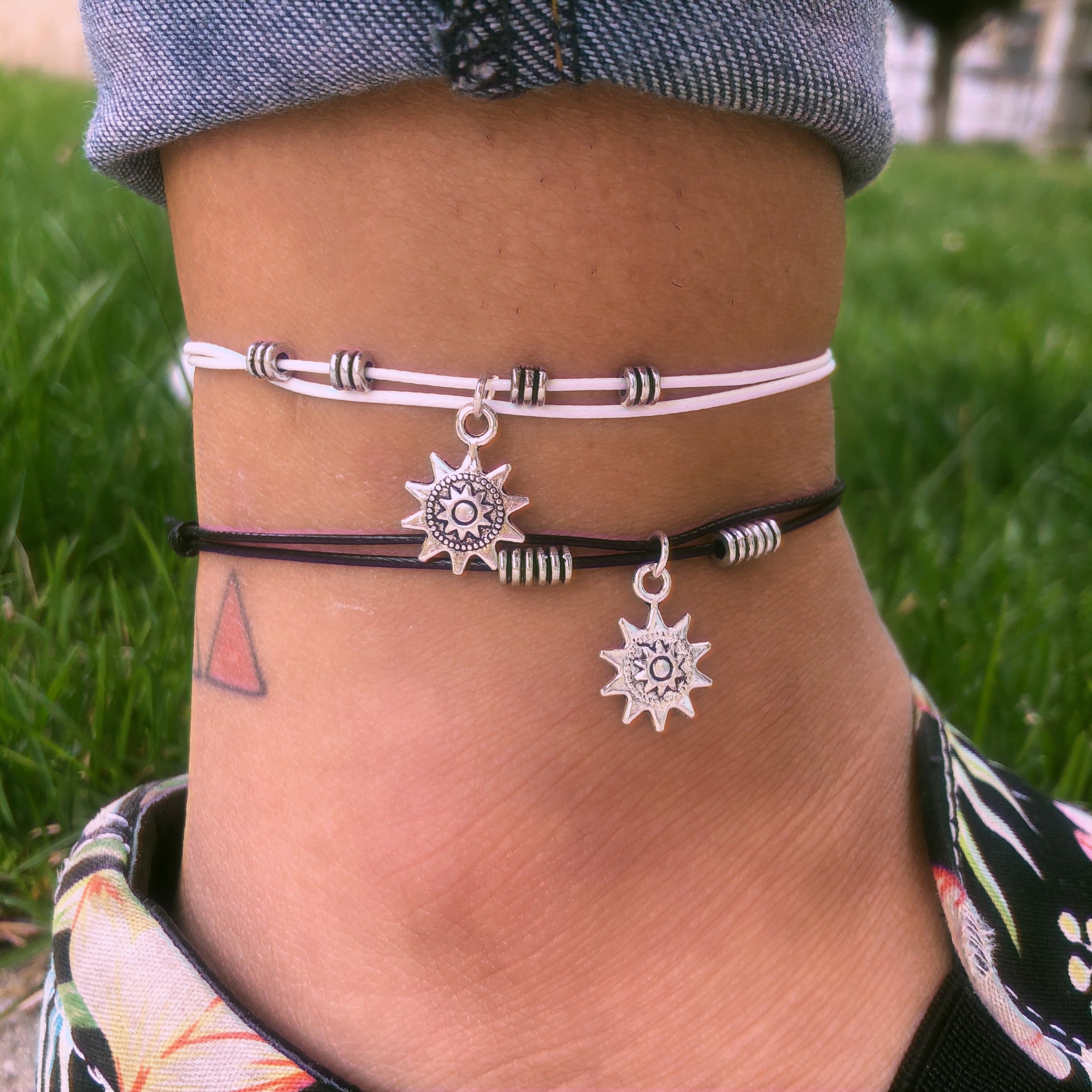Sun Beaded Anklet