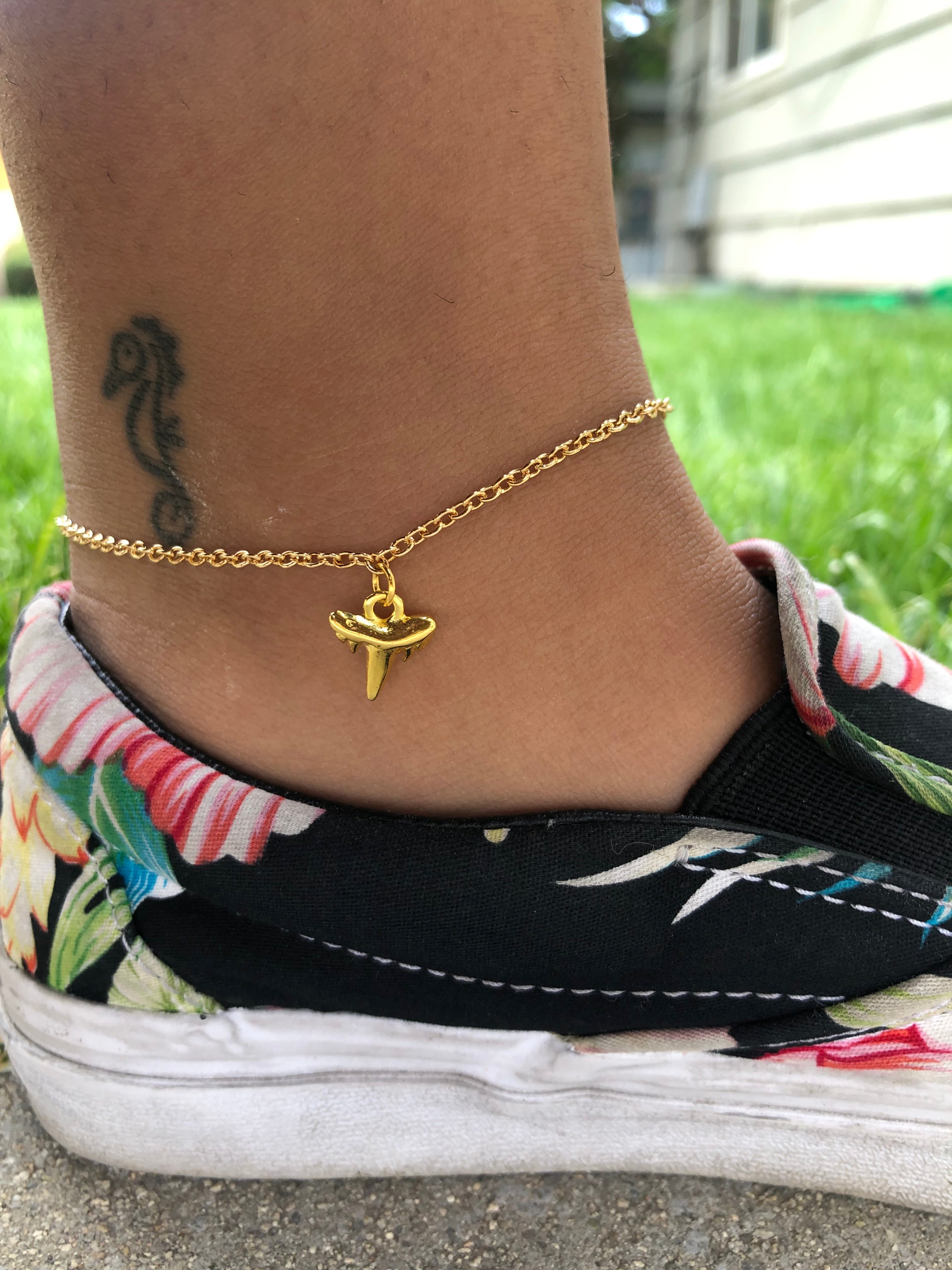 Shark Tooth Anklet